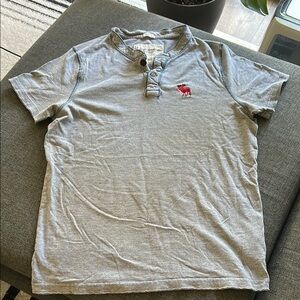 Abercrombie & Fitch Gray Polo Shirt Classic Design